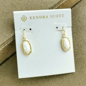 Kendra Scott Lee Drop Earrings Gold Ivory Pearl